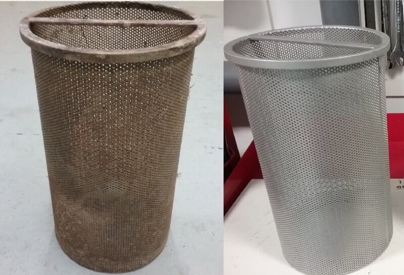 Marlin Ultrasonic Cleaning- ultrasonic and blasting before and after