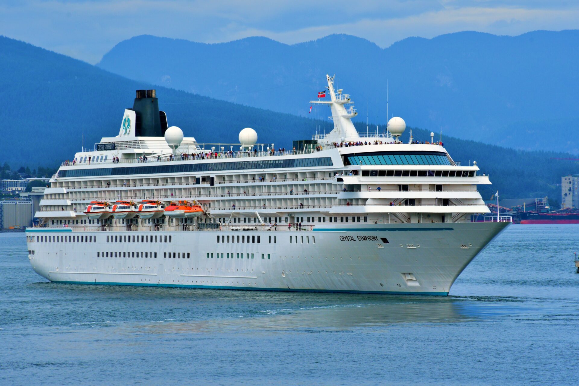 cruise ship out at sea