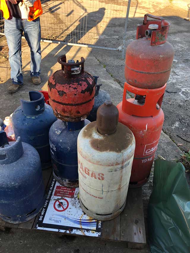 Yellowstone clearance of gas cylinders